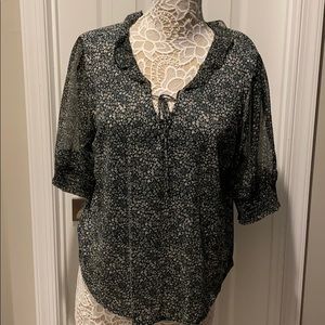 Lucky Brand Floral Pullover Blouse